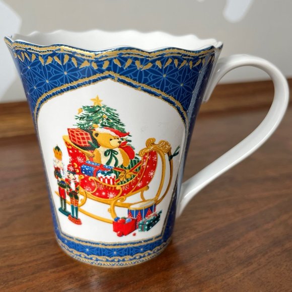 Robert Stanley Christmas Blue Mug & Plate Set | Sleigh, Bear, Nutcrackers - Picture 6 of 13